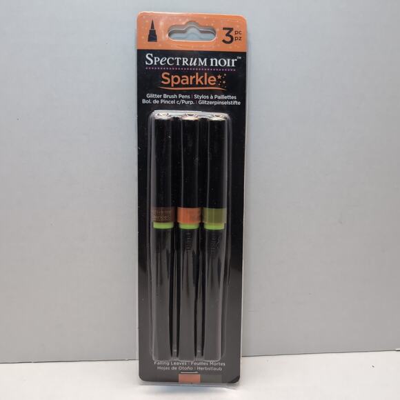 Spectrum Noir Sparkle Glitter Brush Pens Falling Leaves Quartz Harvest Olive - Picture 1 of 2